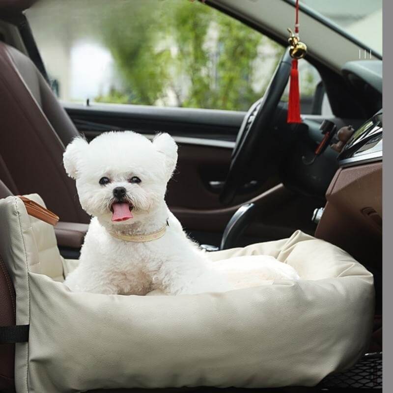 Cama de asiento de coche para perros de seguridad de conducción impermeable de cuero sintético