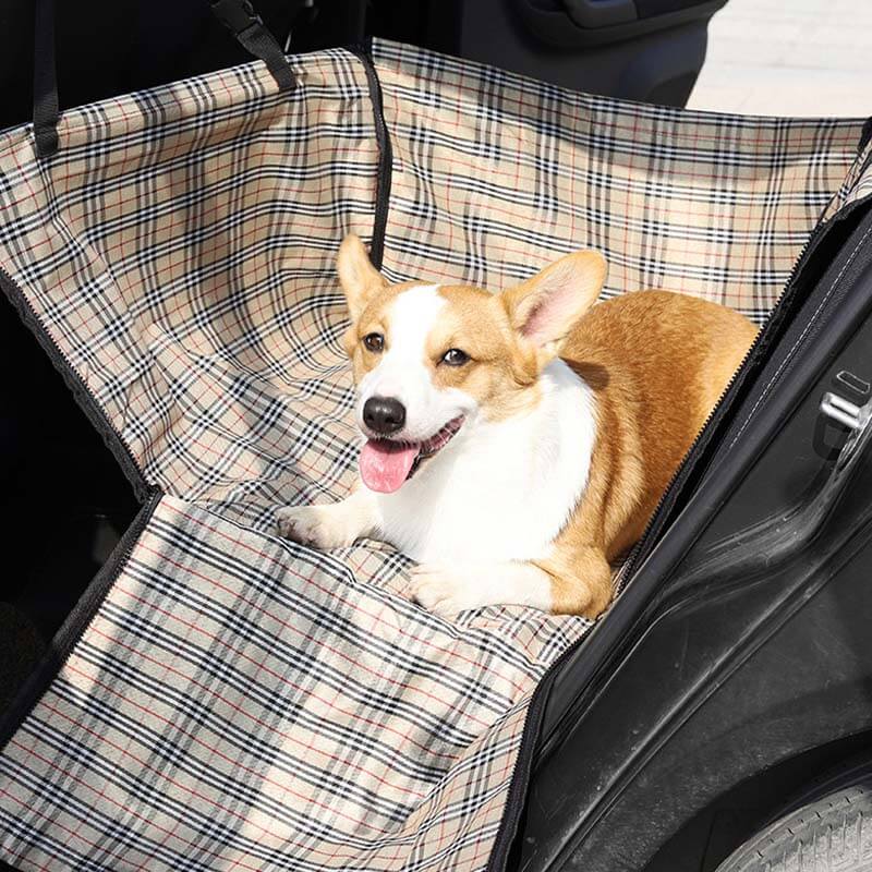 Funda para asiento de coche para perros impermeable, gruesa y plegable