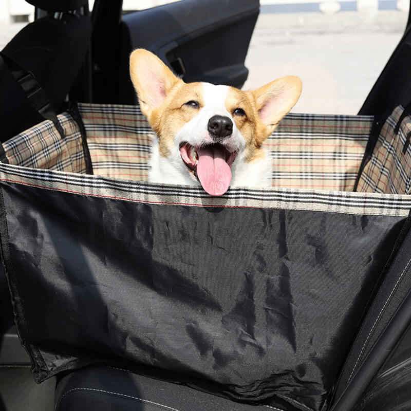 Funda para asiento de coche para perros impermeable, gruesa y plegable