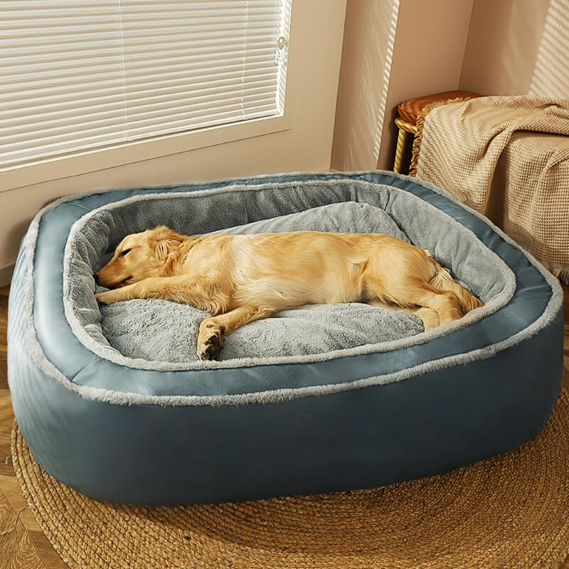 Cama grande y cálida para dormir, funda de sofá intercambiable de cama para perros