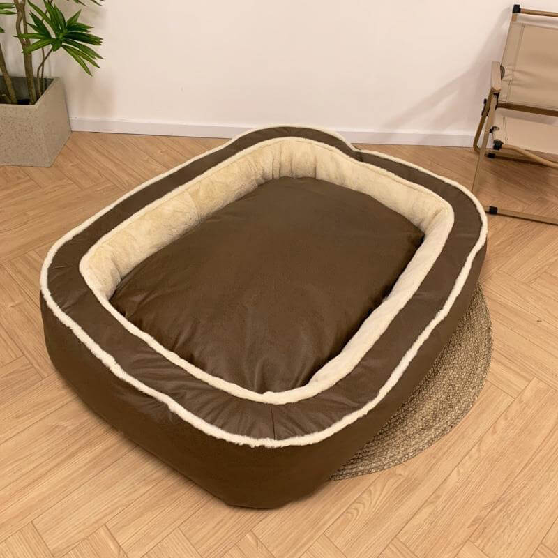 Cama grande y cálida para dormir, funda de sofá intercambiable de cama para perros