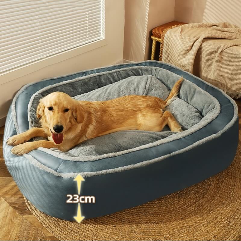 Cama grande y cálida para dormir, funda de sofá intercambiable de cama para perros