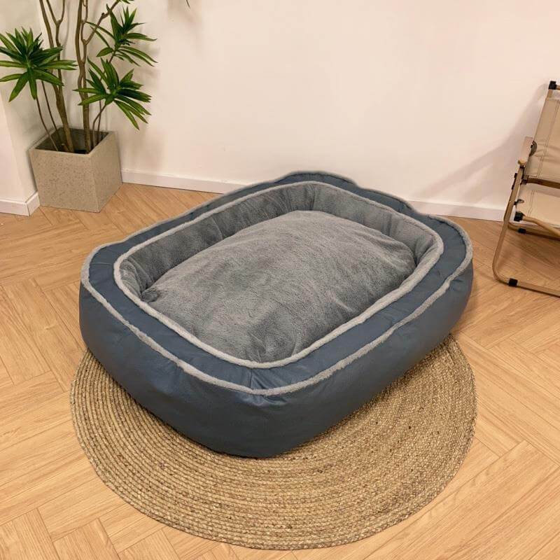 Cama grande y cálida para dormir, funda de sofá intercambiable de cama para perros