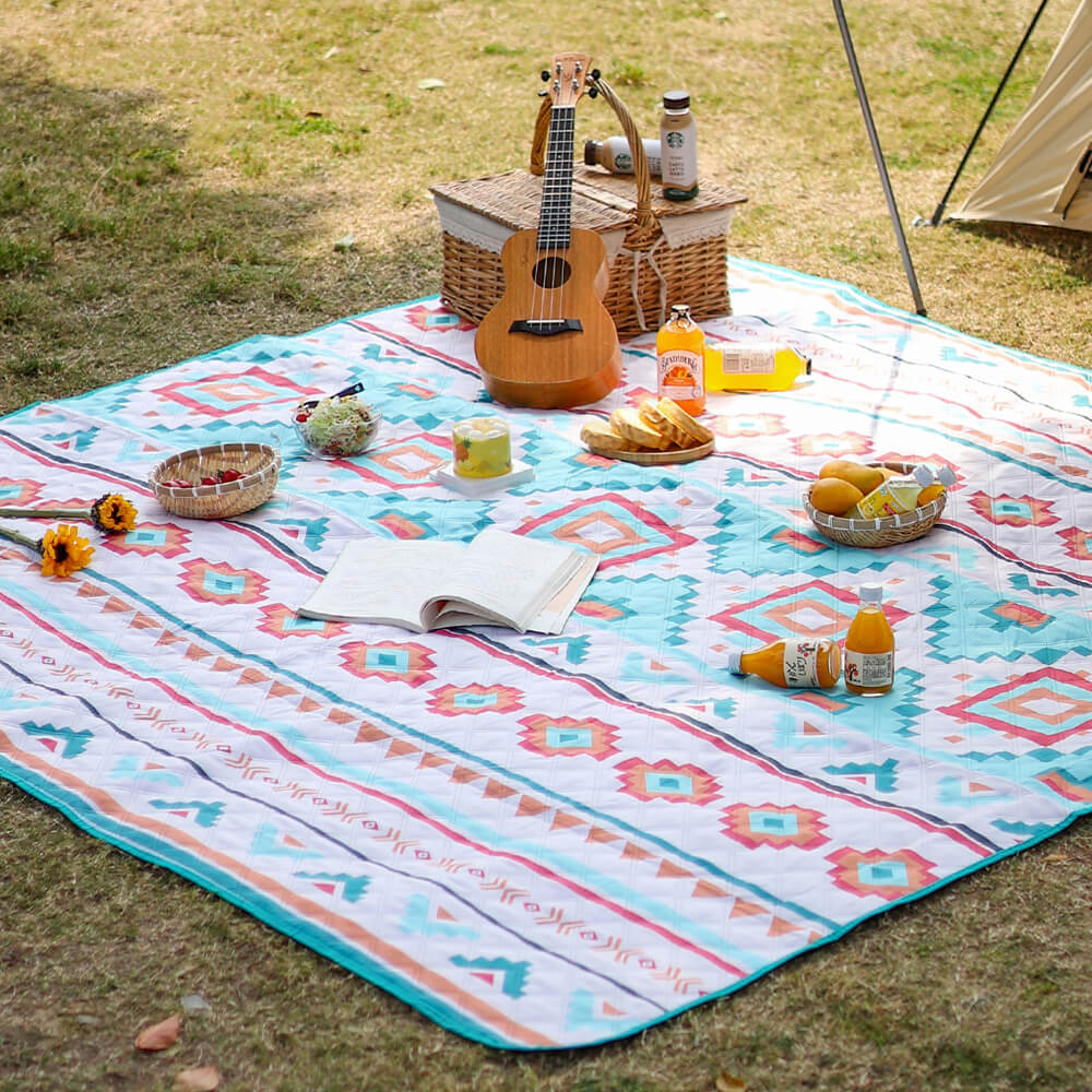 Estera de picnic plegable impermeable ultrasónica al aire libre marroquí