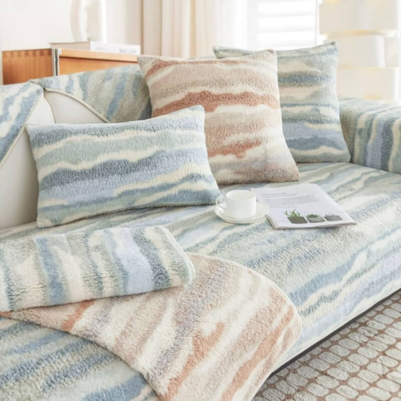 Funda protectora para sofá, color crema, cómoda, para muebles