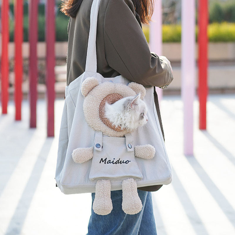 Bolsa de transporte para mascotas de diseño de viaje transpirable portátil