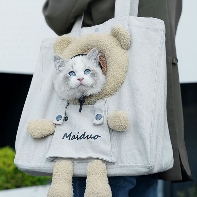 Bolsa de transporte para mascotas de diseño de viaje transpirable portátil