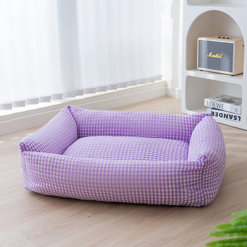 Cama rectangular lavable para perros Cama transpirable para mascotas