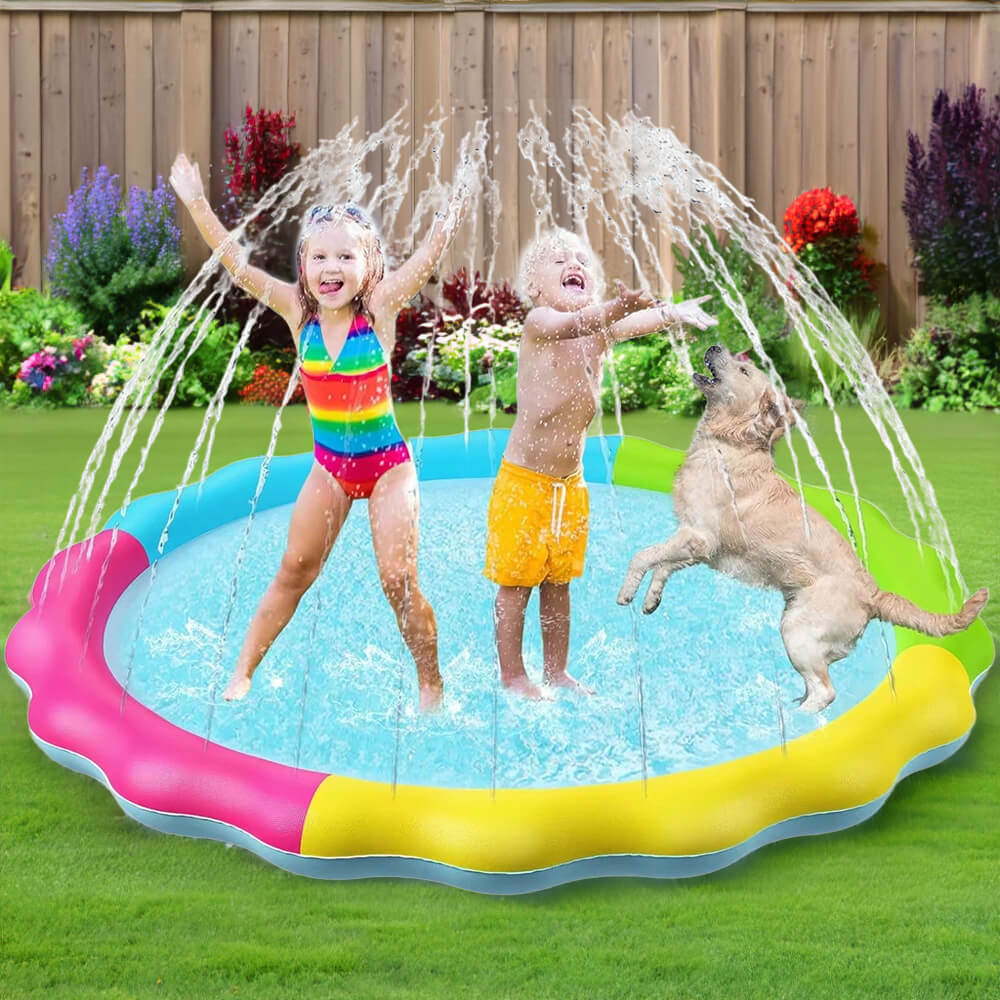 Verano al aire libre inflable Splash Play Mat perro rociador Pad