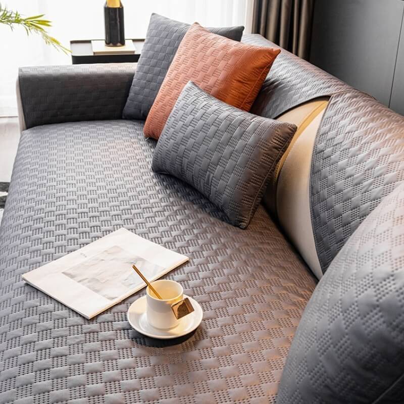 Cubierta impermeable del sofá de la protección de los muebles de la cubierta del sofá de la tela de Leathaire