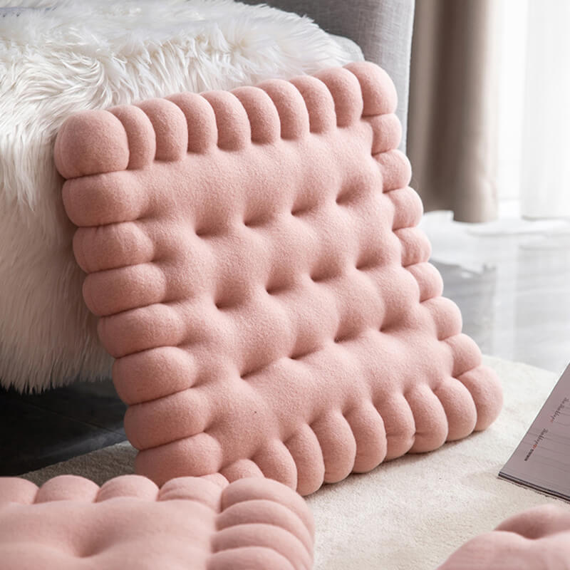 Cama para perros acolchada con forma de galleta