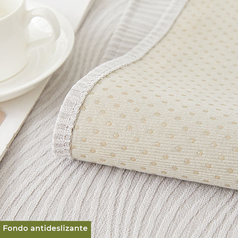 Funda de sofá de chenilla suave antiarañazos con textura de grano de madera