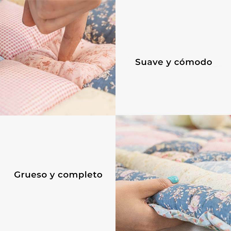 Funda de Sofá Protectora Hecha a Mano de Algodón Puro con Estampado Floral