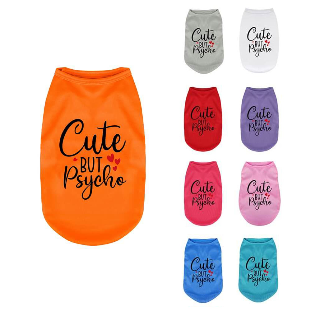 Chaleco para perros "Cute but Psycho": ropa para perros elegante y divertida