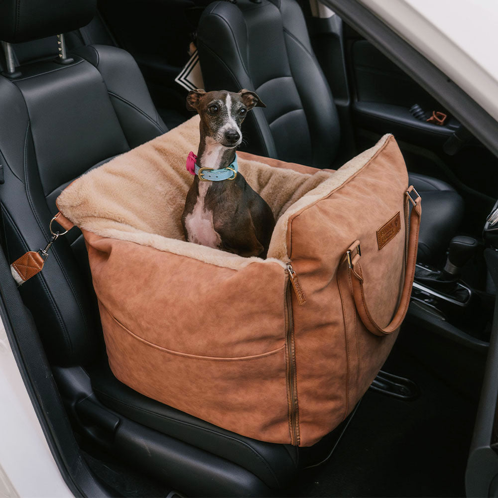 Asiento elevador para coche para perros grande, mullido, cálido, antideslizante y seguro - Ride and Rover