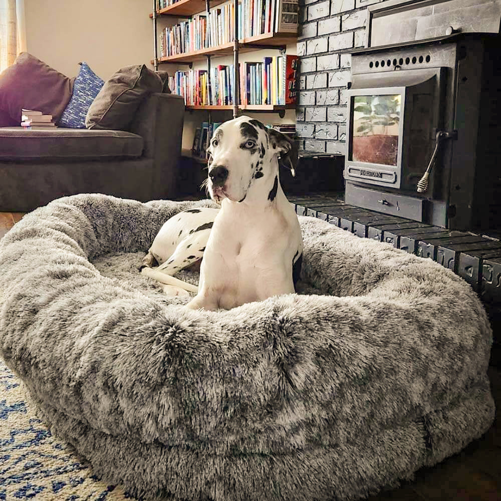 Cama de lujo súper grande para dormir más profundamente para humanos y perros