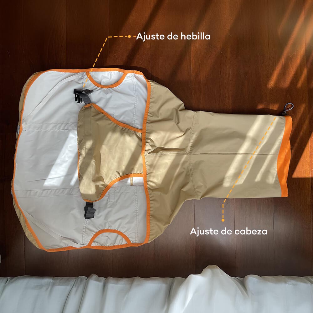 Chubasquero ligero e impermeable para perros con capucha y tira reflectante para exteriores