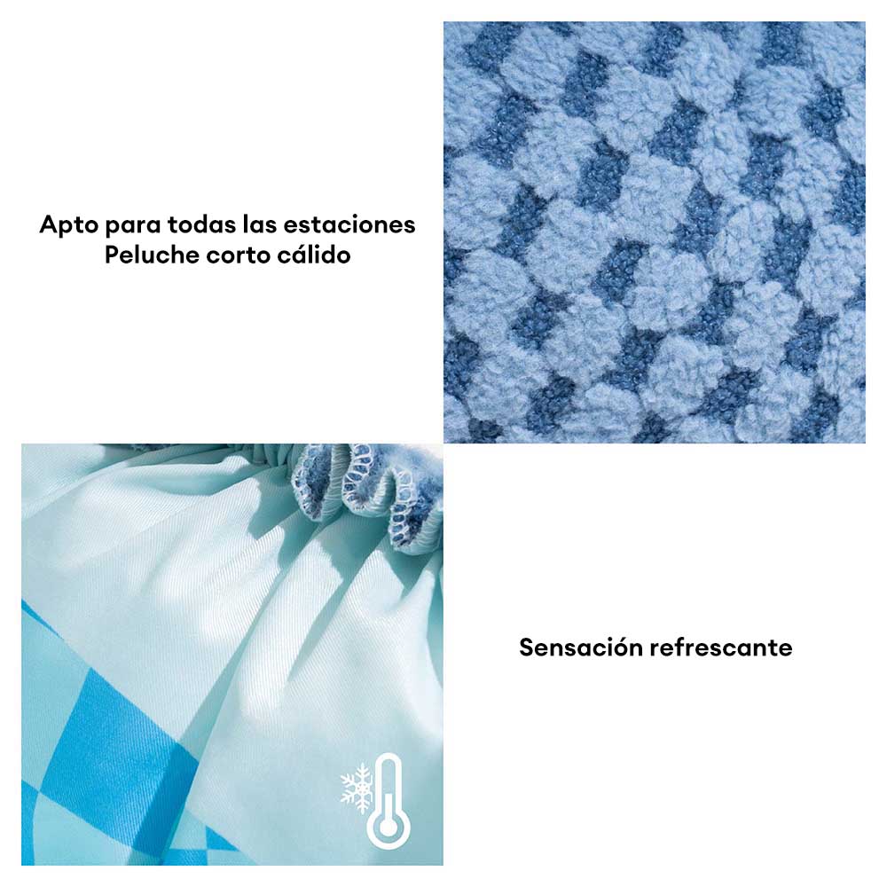 Cama para perros redonda con colchón de refrigeración reversible de doble cara