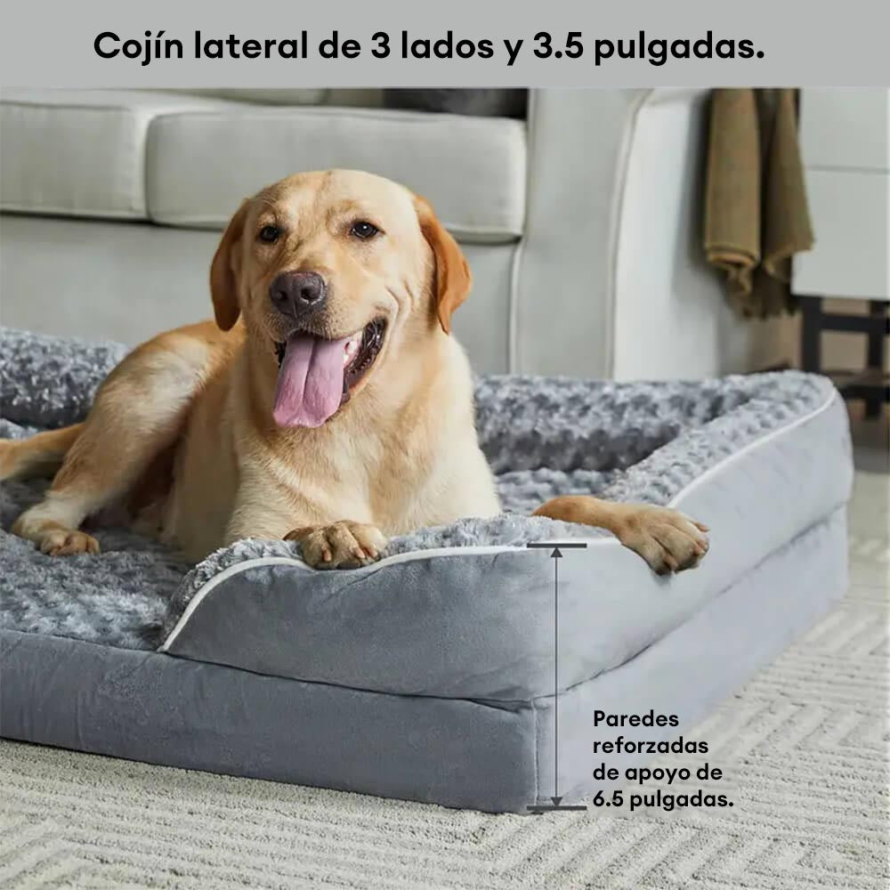 Cama ortopédica para perros desmontable, impermeable y con soporte envolvente completo