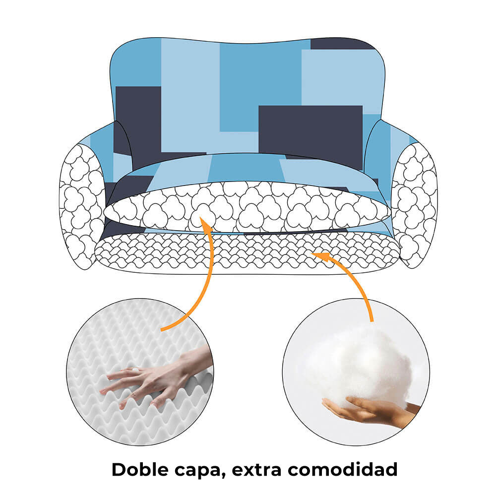 Sofá cama para perros estilo patchwork de mezclilla de doble capa para mascotas