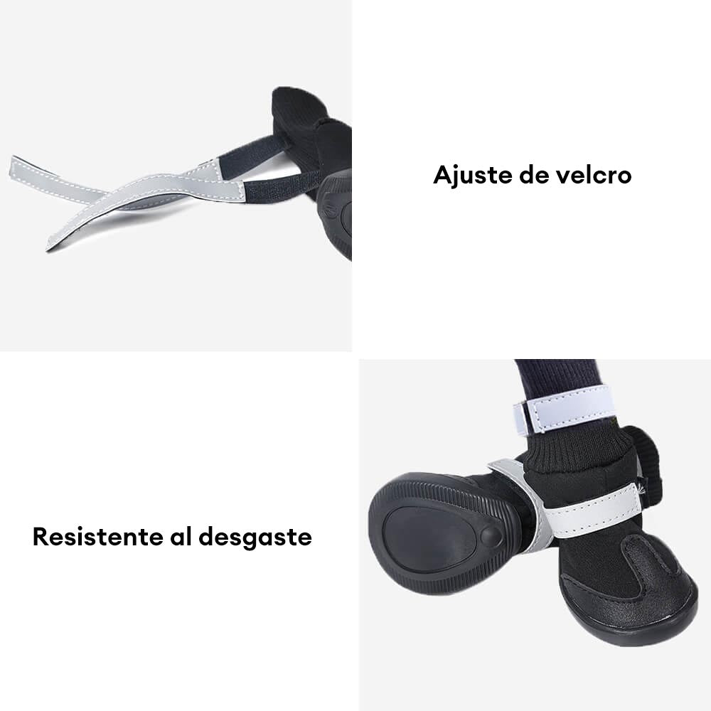 Botas para perros impermeables, cálidas, duraderas y reflectantes para exteriores