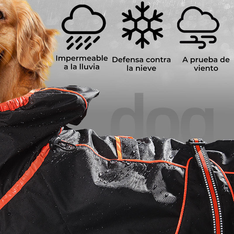 Chaqueta impermeable para exteriores para perros grandes, impermeable, ajustable, para lluvia