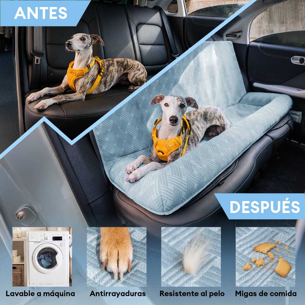 Cojín de viaje refrigerante para perro grande con seguridad para el asiento trasero del automóvil - Chill Rover