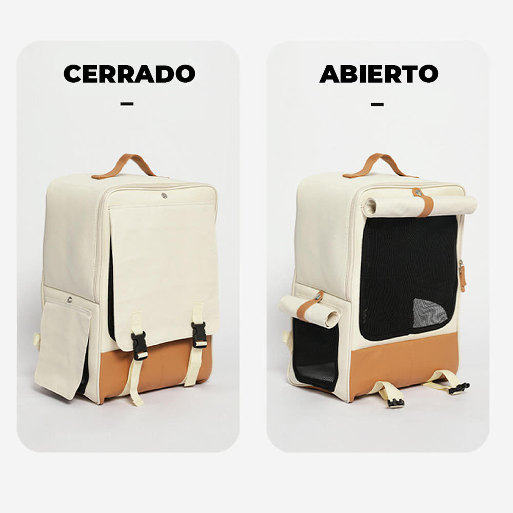 Mochila portátil plegable respirable cuadrada del gato del portador del animal doméstico del diseñador