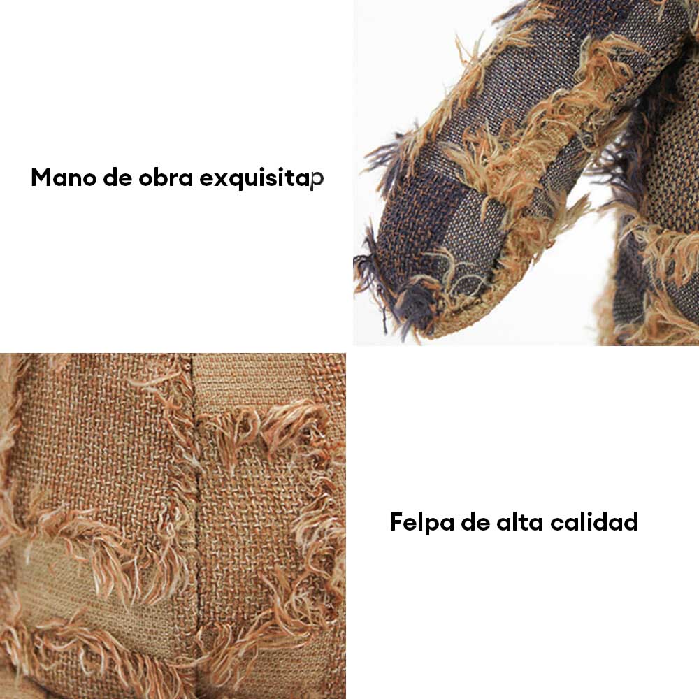 Oso de peluche para perros masticable, duradero y rústico, de mezclilla