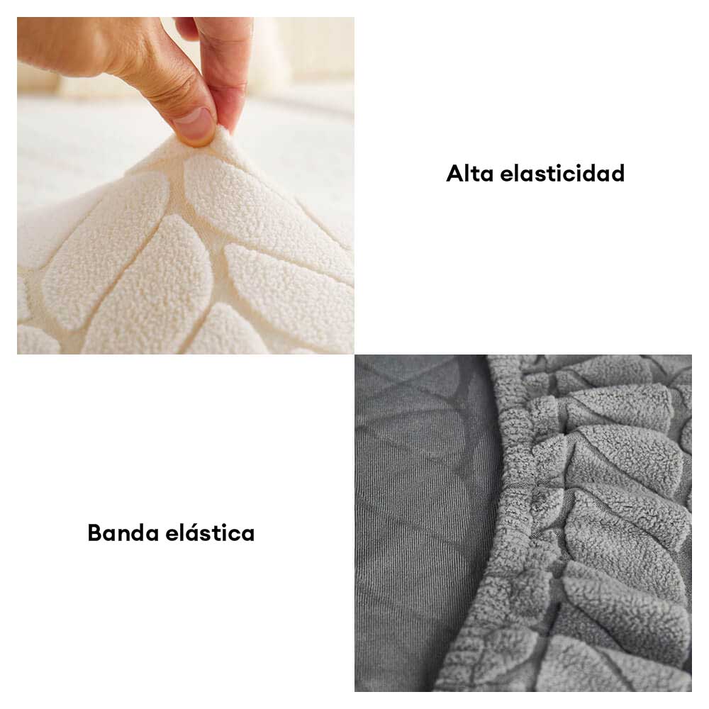 Funda mágica para sofá de textura de hoja de trigo, elástica, universal, de protección total para todas las estaciones