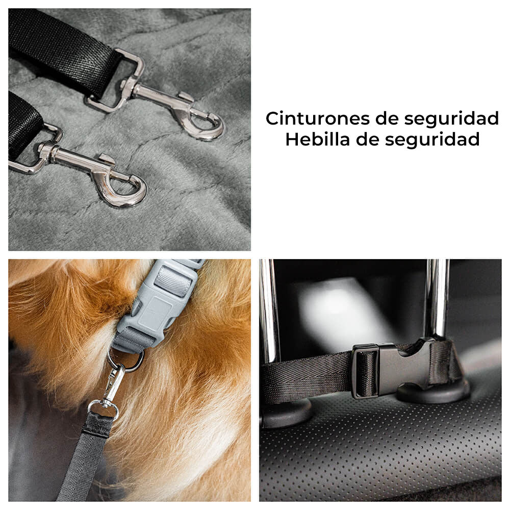 Cama para asiento trasero de coche, lavable, duradera, completa, con refuerzo de viaje