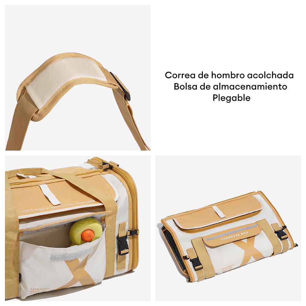 Bolsa de Transporte para Mascotas Portátil, Plegable y Transpirable