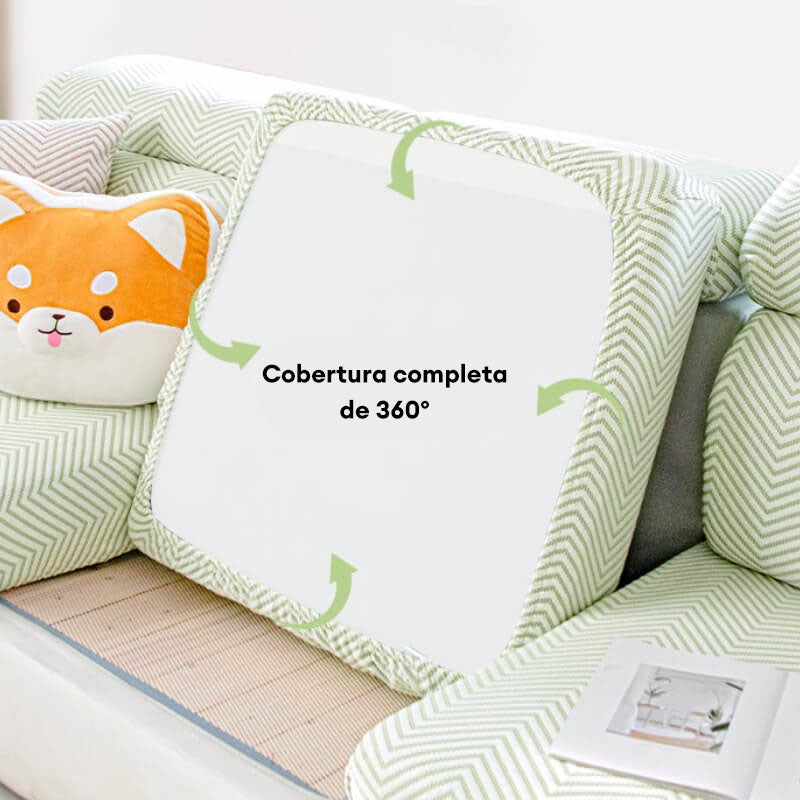 Funda de sofá mágica de estiramiento de seda fría para protección de sofá completo