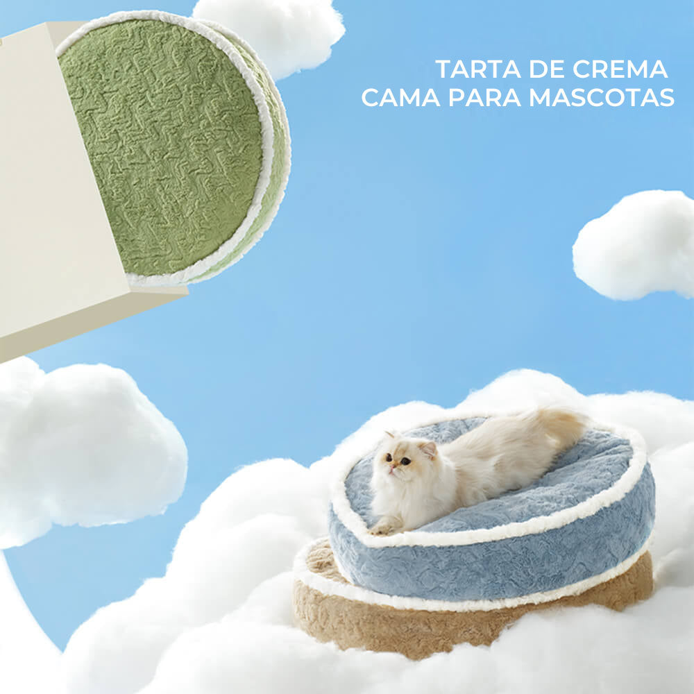 Cama para mascotas de felpa ultrasuave Cream Pie