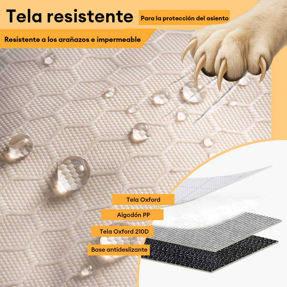 Funda de asiento para perro de coche impermeable y multiusos – Protector de asiento trasero convertible para mascotas