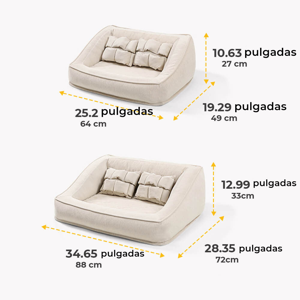 Sofá cama ortopédico cómodo para perros con almohada