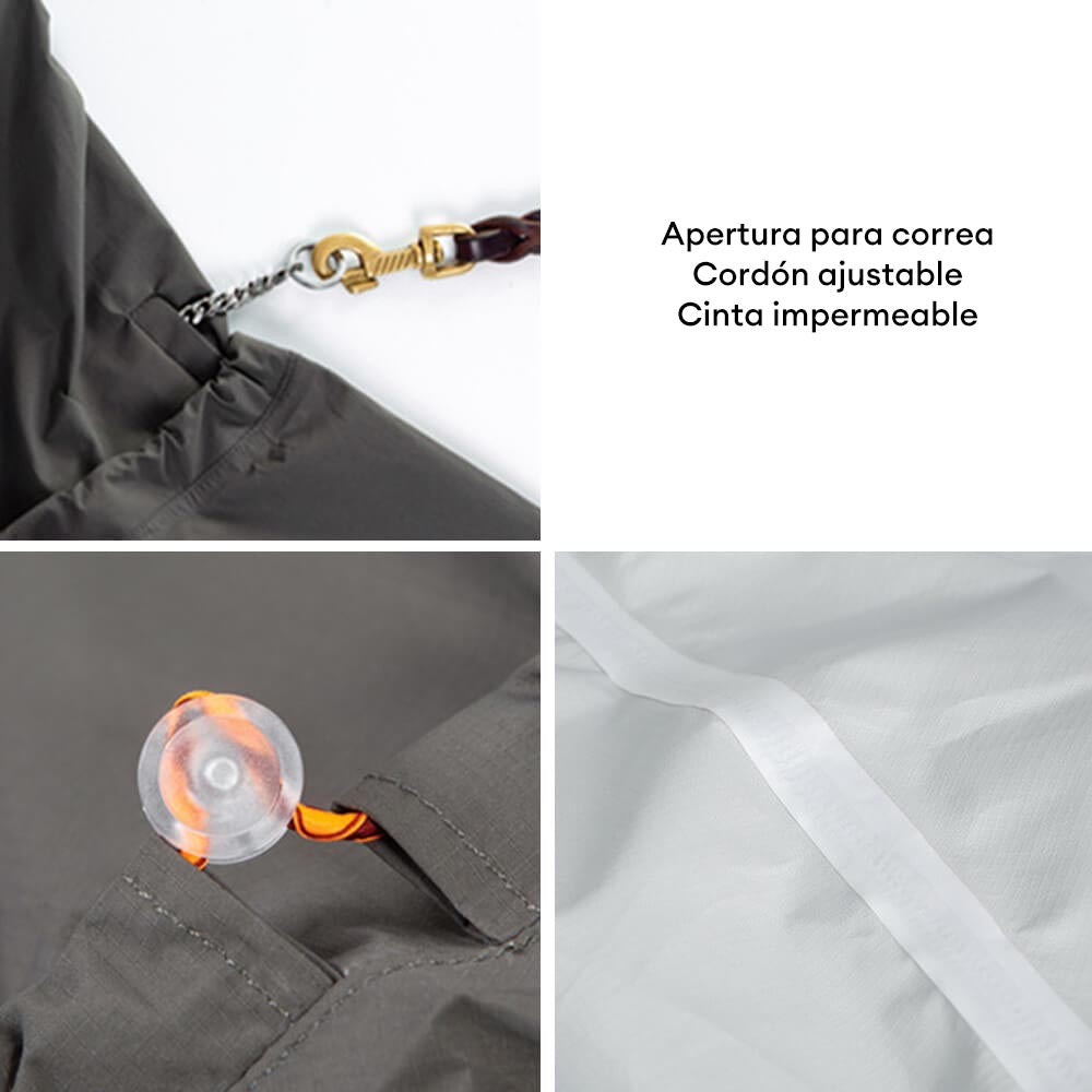 Chubasquero impermeable reflectante para exteriores para perros de cuatro patas con capucha