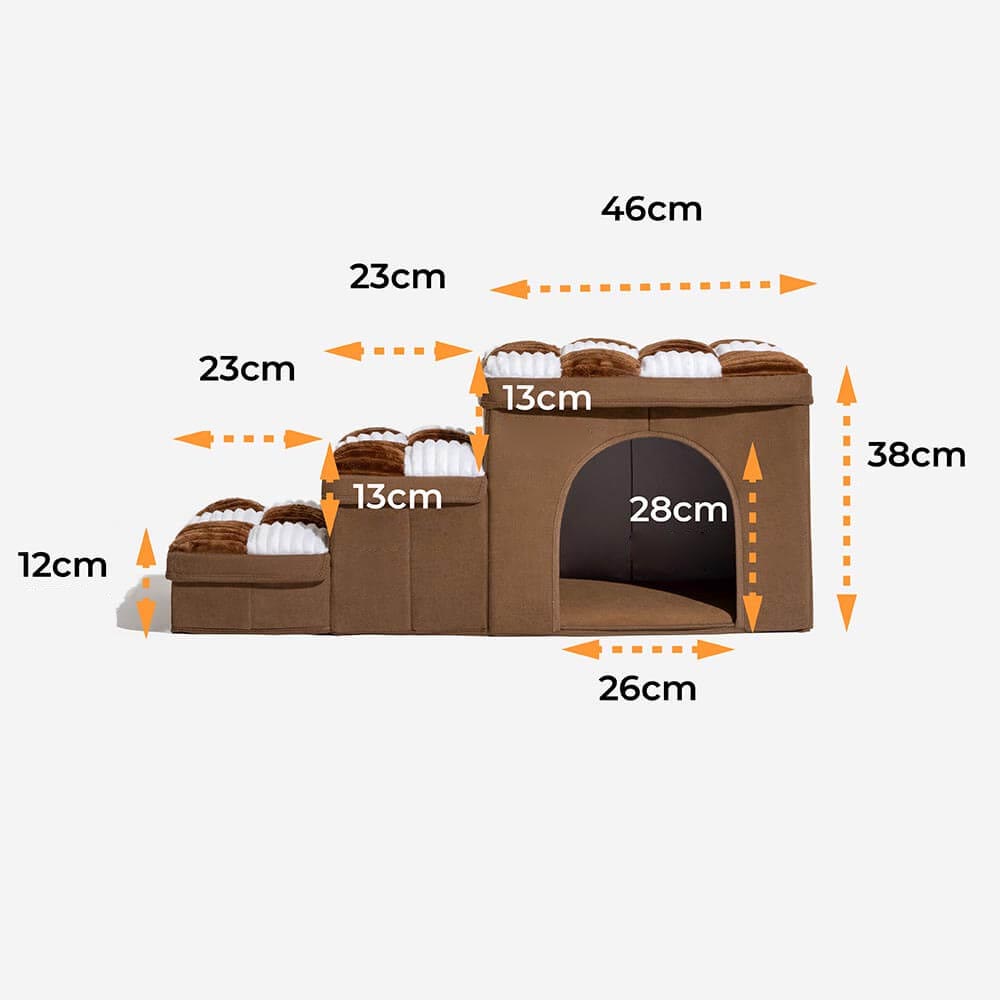 Escaleras para perros de tablero de ajedrez, con espacio de almacenamiento - Napsteps