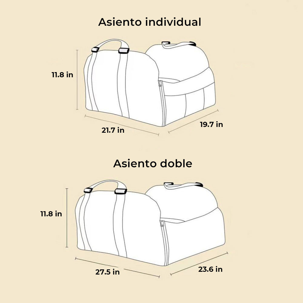 Cama grande del asiento de coche del perro del protector del cachorro de la seguridad del viaje