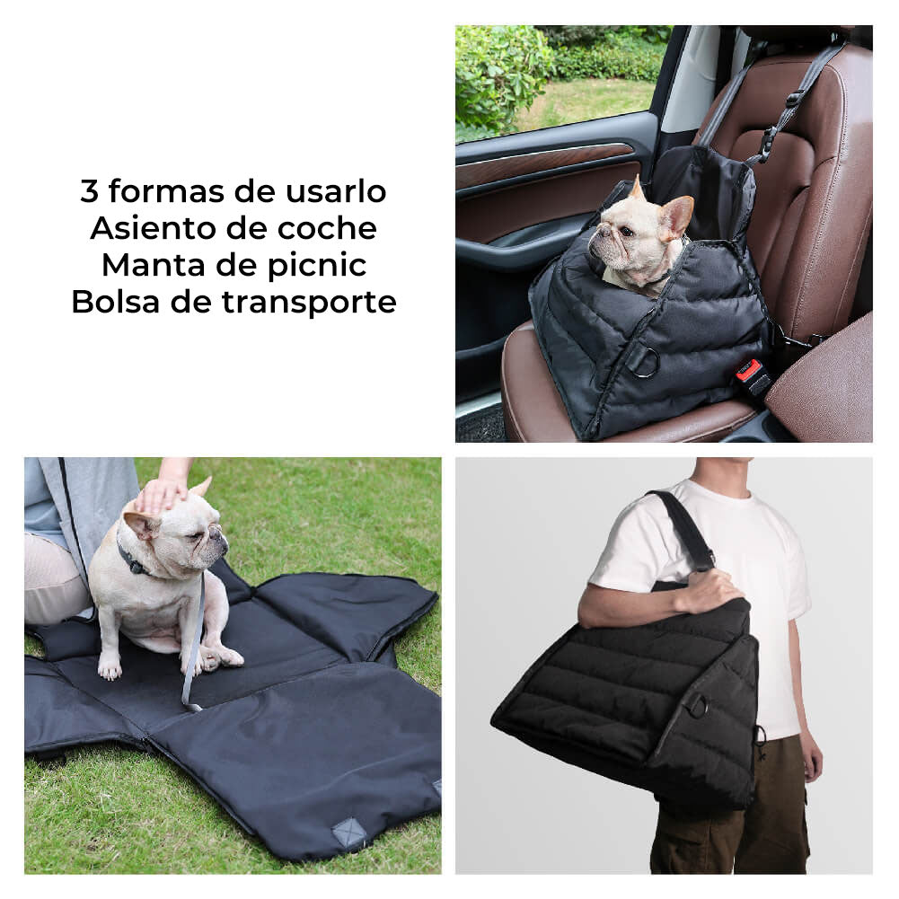 Portador multifunción para asiento de coche para perros - Triángulo