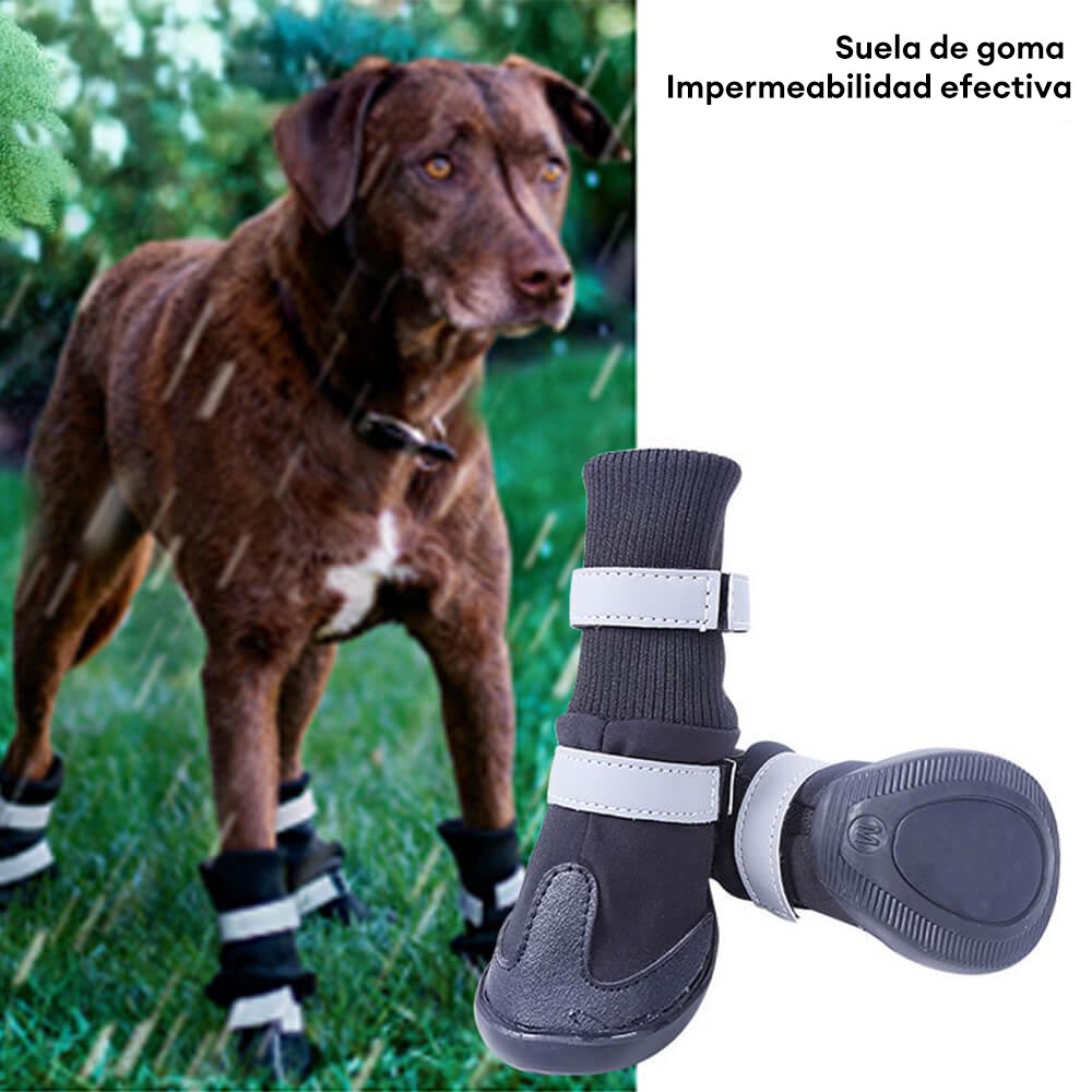 Botas para perros impermeables, cálidas, duraderas y reflectantes para exteriores