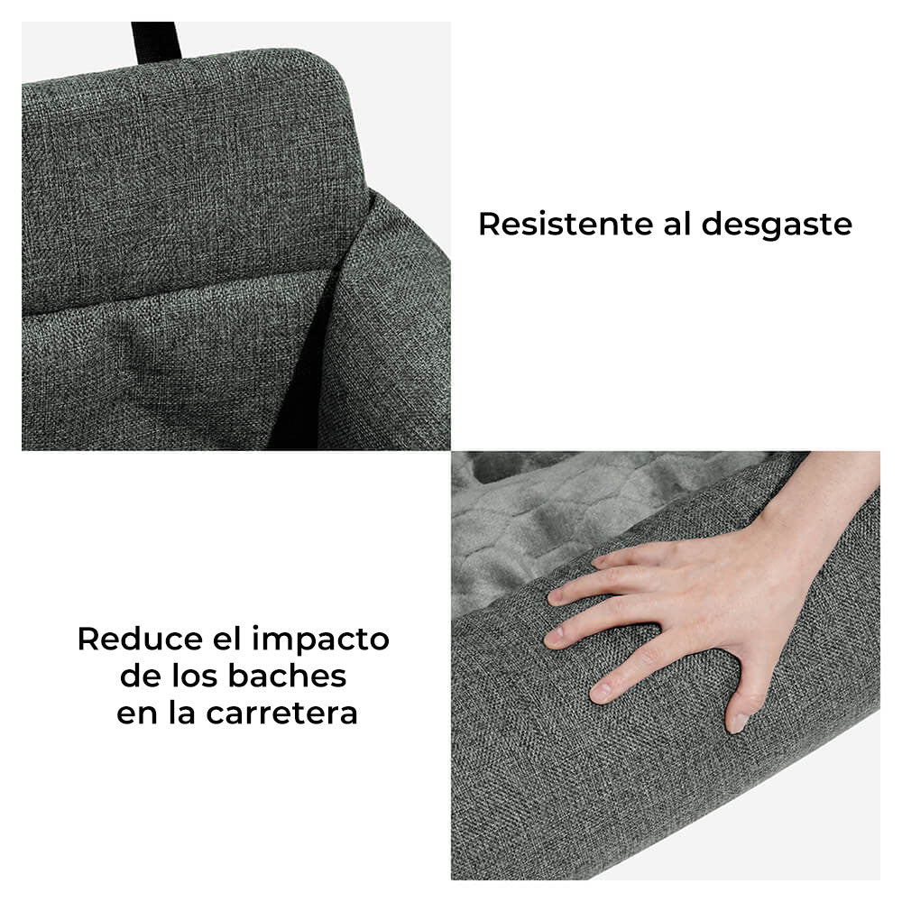 Cama para asiento trasero de coche, lavable, duradera, completa, con refuerzo de viaje