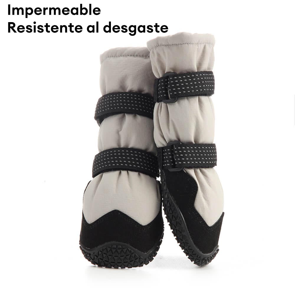 Botas largas para perros impermeables, duraderas, acolchadas de goma, cálidas y reflectantes para exteriores