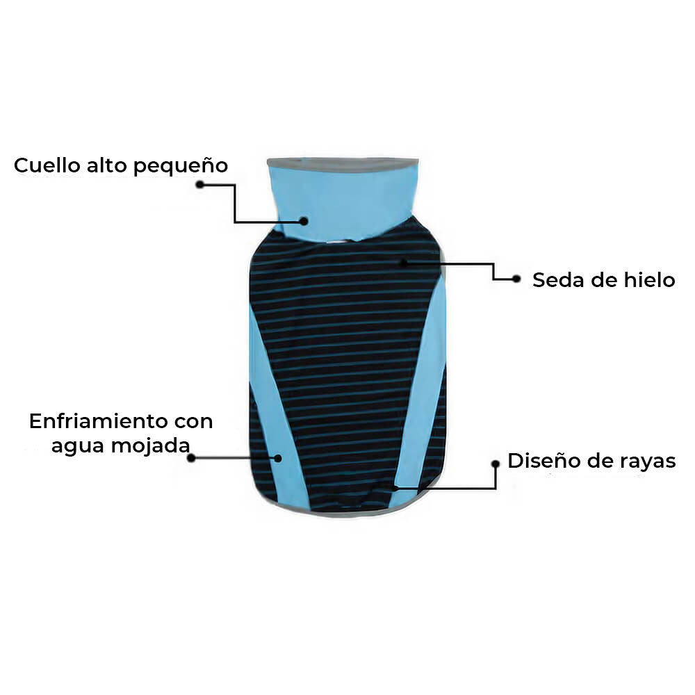 Chaleco refrescante de enfriamiento para perros, transpirable, coloreado, a rayas, de seda helada