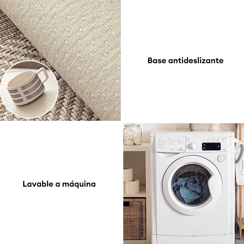Funda de sofá de temporada completa de lino sintético transpirable con tejido en espiga minimalista
