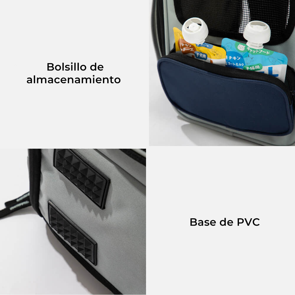 Mochila al aire libre multifuncional ampliable del gato del bolso del animal doméstico del espacio grande