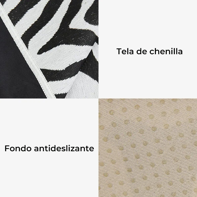 Funda protectora para sofá de chenilla con estampado de cebra salvaje