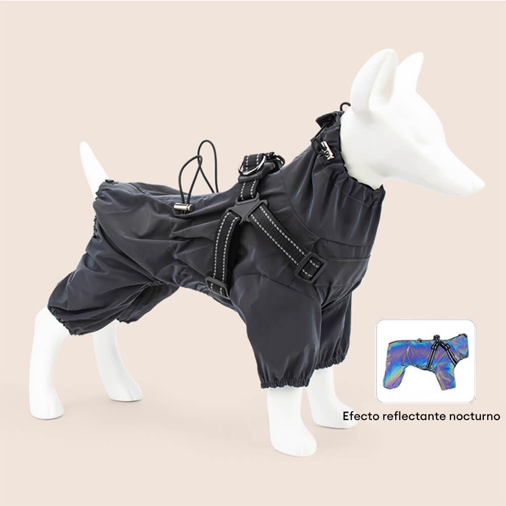 Chaqueta impermeable para exteriores para perros grandes, impermeable, ajustable, para lluvia