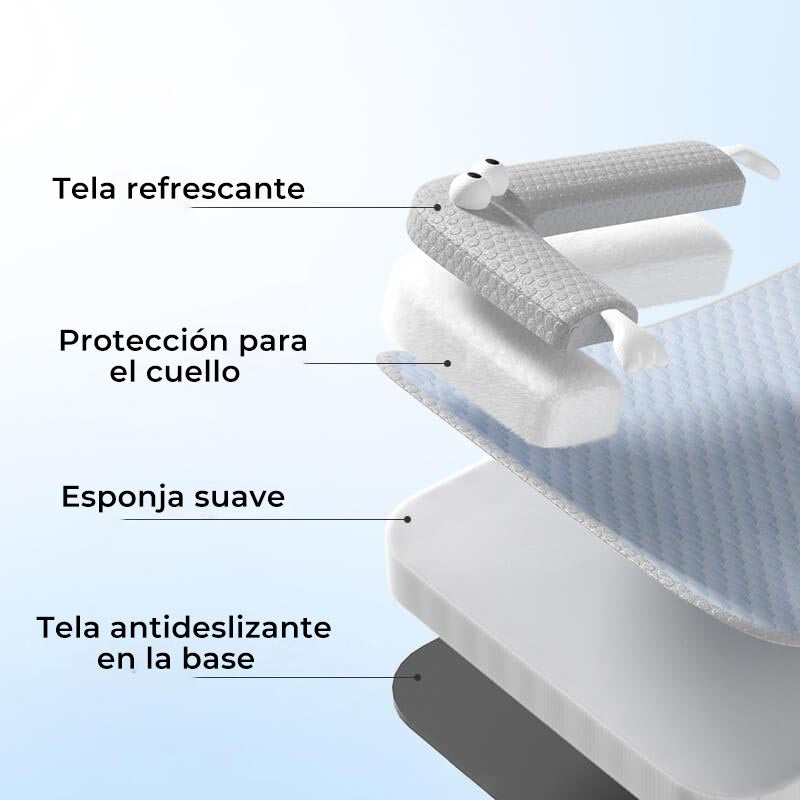 Cama para perros con protección de cuello y cama para mascotas con enfriamiento natural