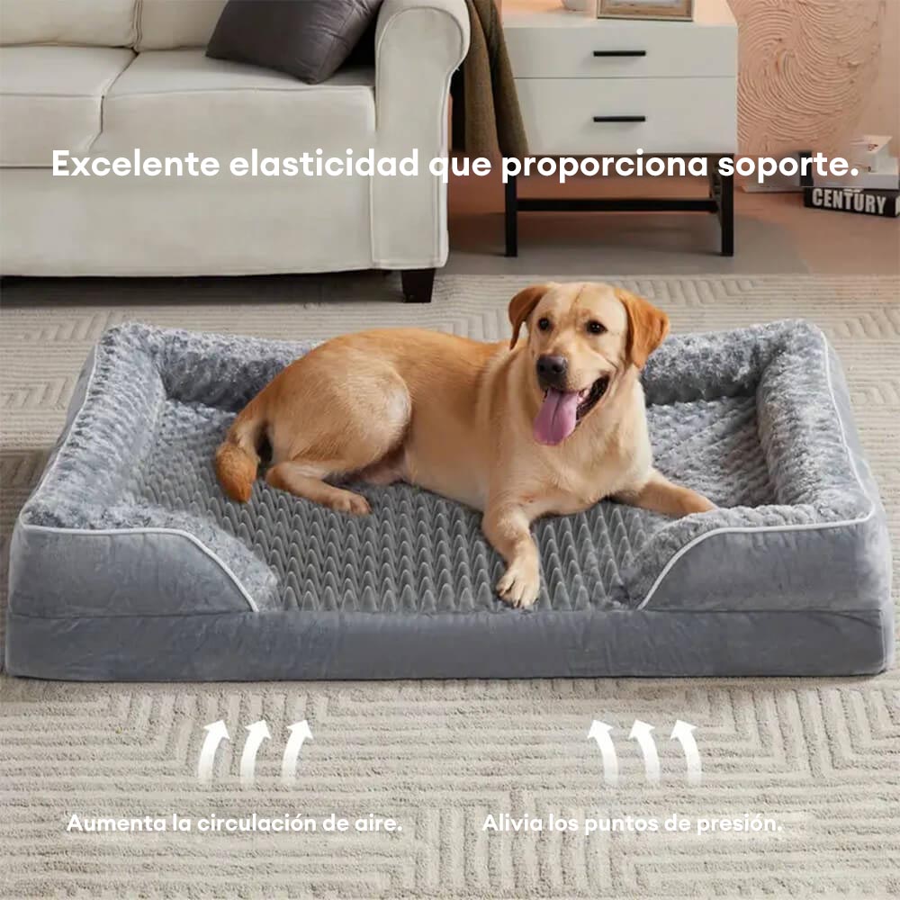 Cama ortopédica para perros desmontable, impermeable y con soporte envolvente completo